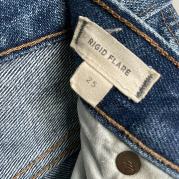 Madewell Women’s High-rise Rigid Flare Distressed Ripped Jeans 25 - Picture 5 of 12